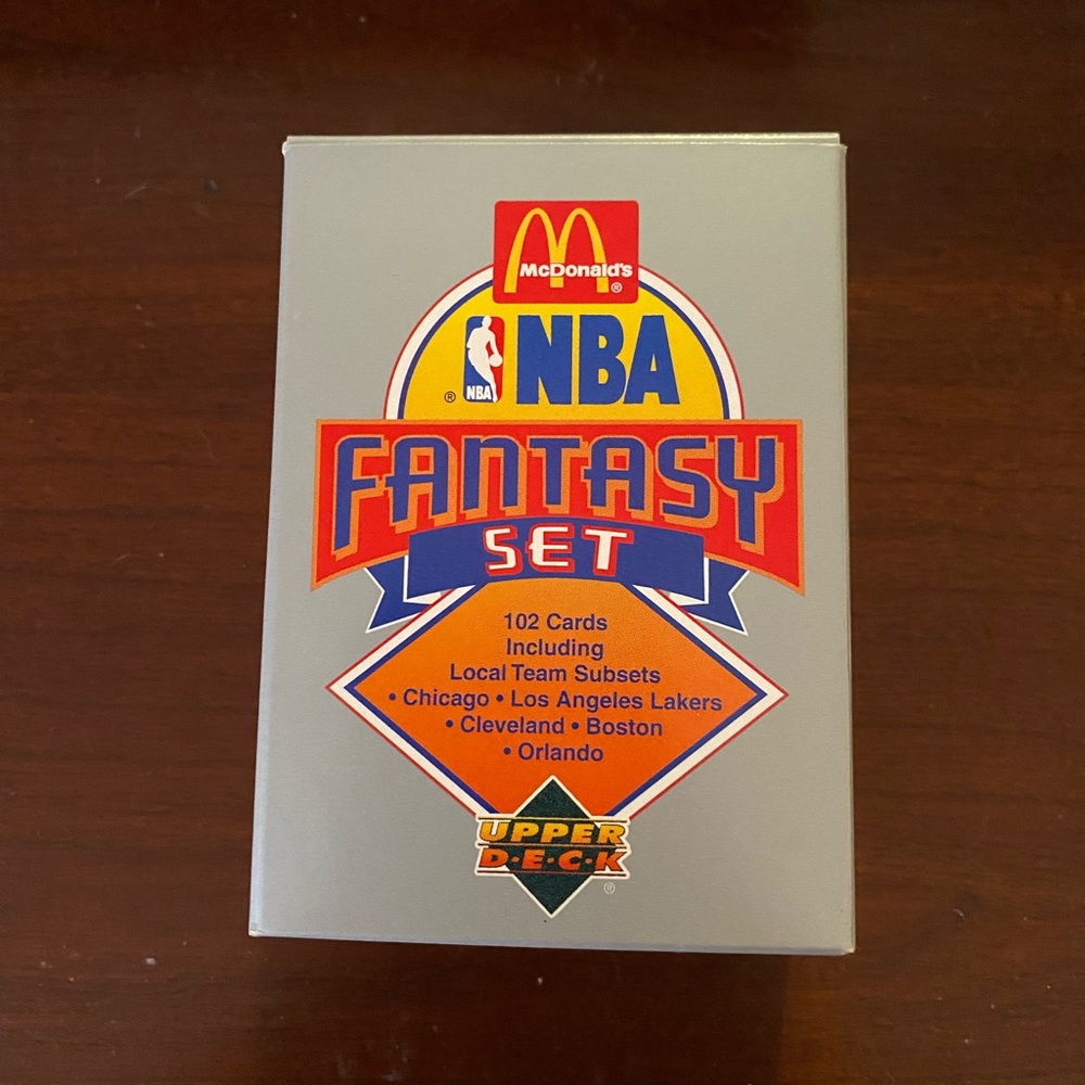 1993 Upper Deck McDonalds NBA 102 card fantasy set.